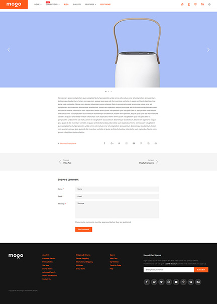 Post with Image Slider