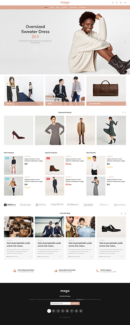 Apparel shopify theme, live demo of Mogo Shopify theme #5
