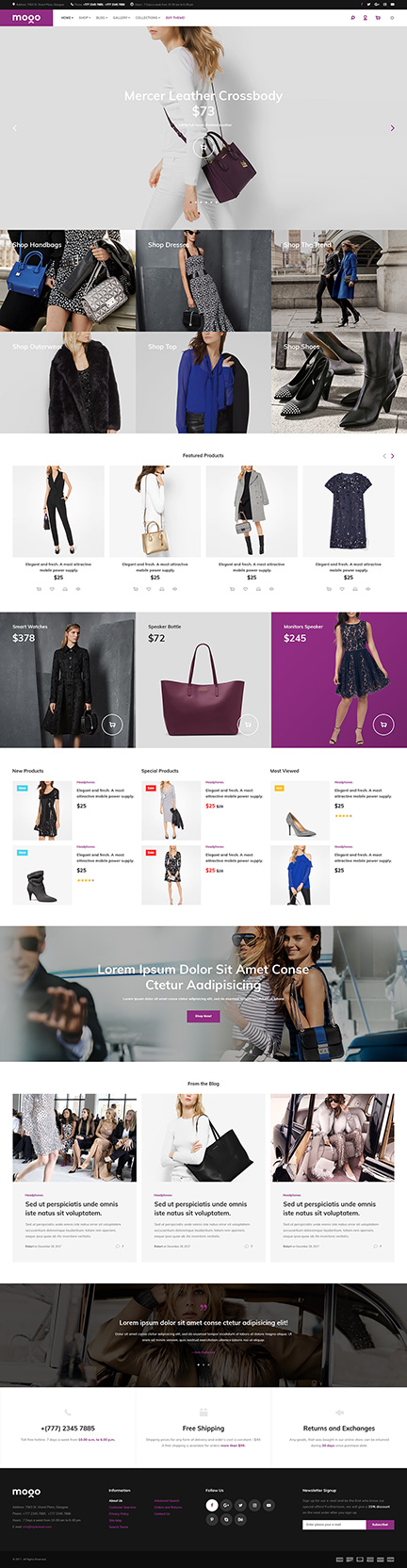 Fashion v2 shopify theme, live demo of Mogo Shopify theme #7