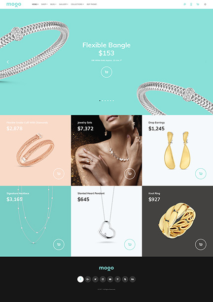 Jewelry shopify theme, live demo of Mogo Shopify theme #9