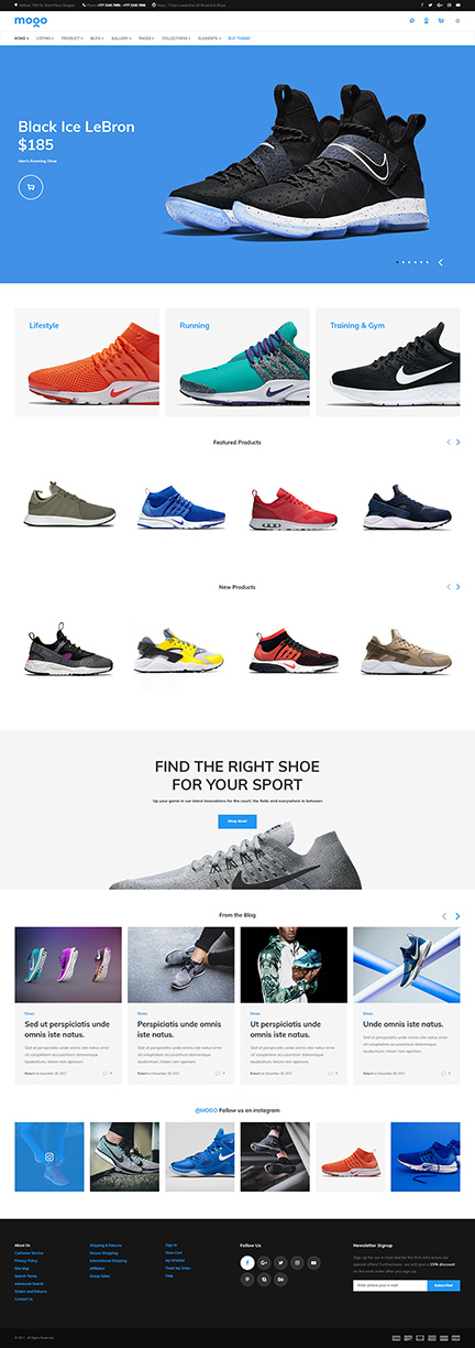Sport shopify theme, live demo of Mogo Shopify theme #15