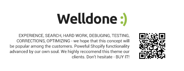 Welldone Shopify theme