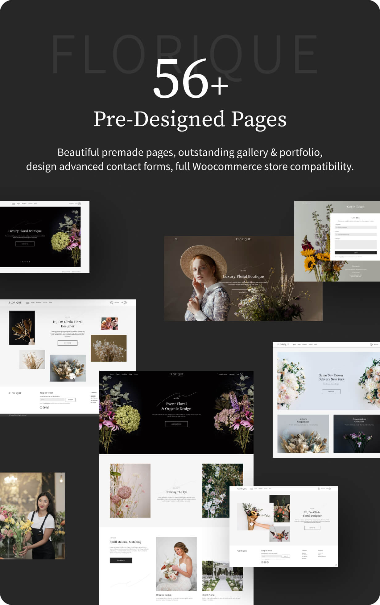 Pre-designed pages block 56+ pre-designed pages