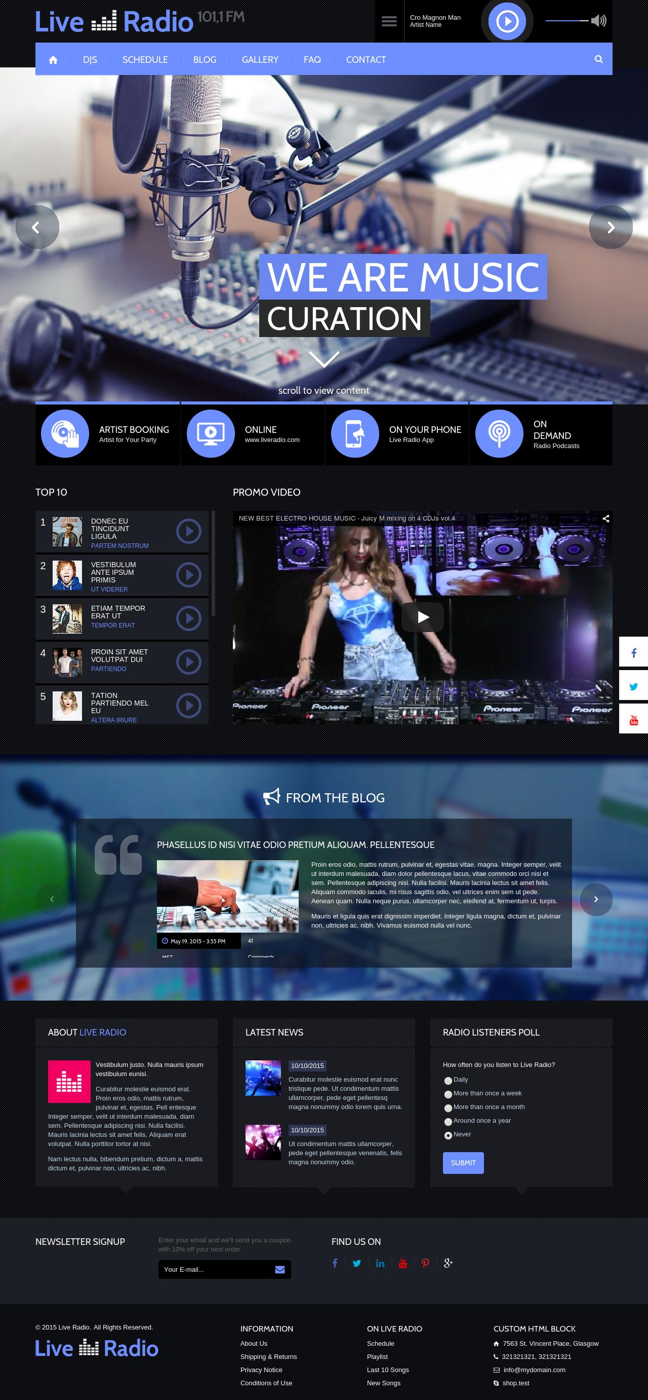 Live Radio HTML Template Live Radio HTML Template