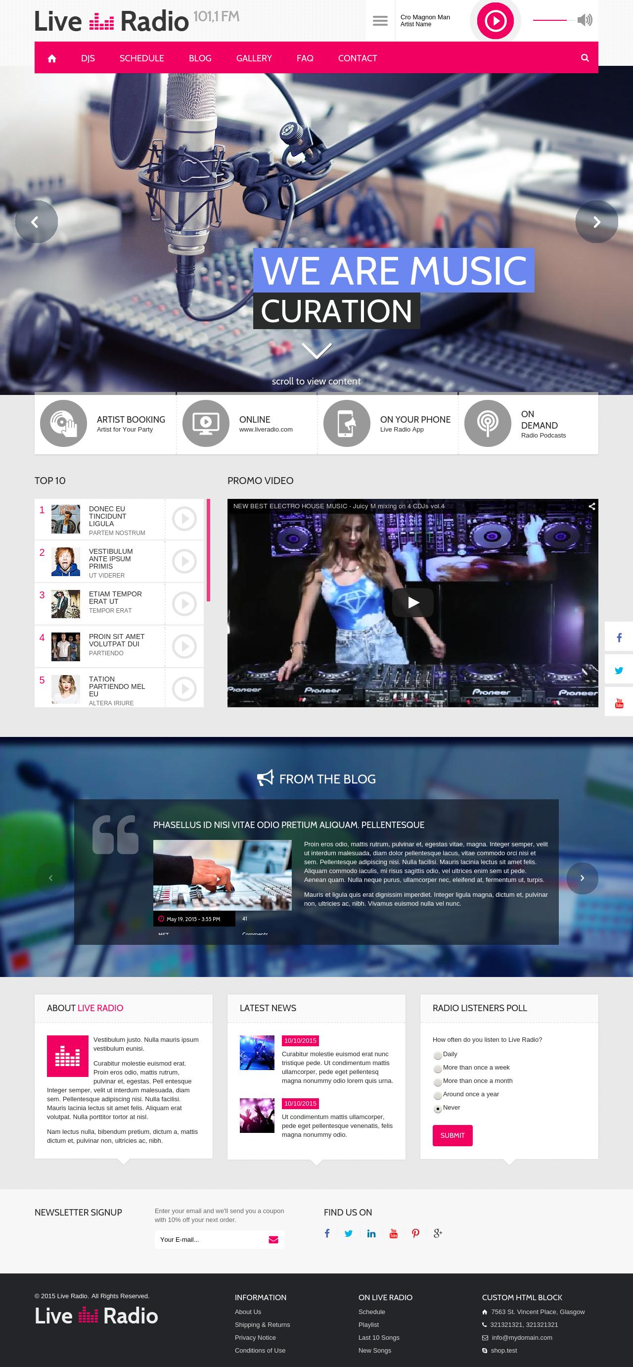 Free HTML Templates for Downloading: Radio Station - Free HTML ...